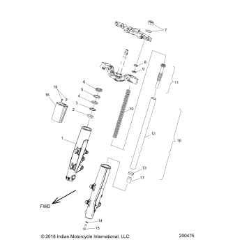 SUSPENSION, FRONT FORKS - N20TCDBB ALL OPTIONS (200475)