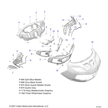 BODY, FAIRING ASM 1 - N22LDDRR/LDFRR ALL OPTIONS (201504C)