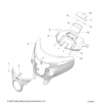BODY, FAIRING ASM 1 - N23TRABB ALL OPTIONS (201648C)