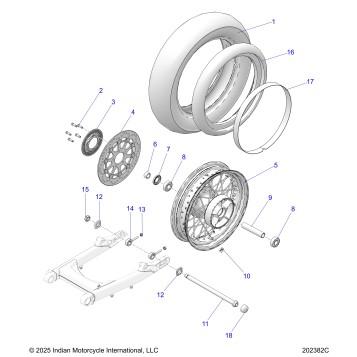 WHEEL, REAR - N26SCD76 (202382C)