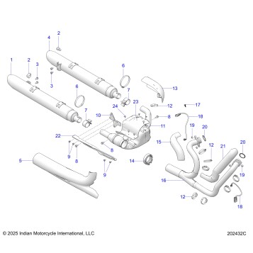 ENGINE, EXHAUST - N26LFRRR ALL OPTIONS (201708C)