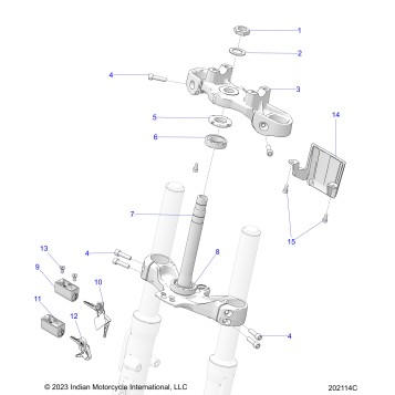 STEERING, UPPER AND LOWER CLAMPS - N26SCB61/SCC61 (202114C)