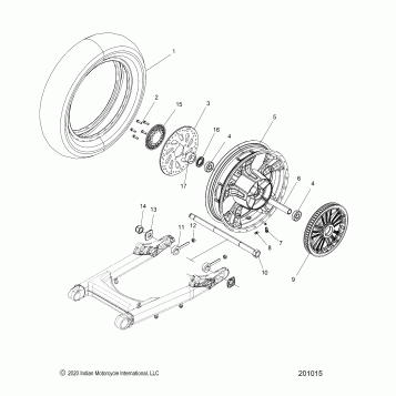 WHEEL, REAR - N22MTA11/MTB11 ALL OPTIONS (201015)