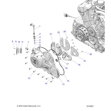 ENGINE, COVER ASM., PRIMARY DRIVE - N25SCB76/SCC76/SCD76/SCF76 (201990C)
