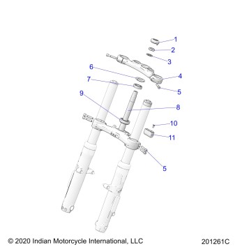 STEERING, UPPER AND LOWER CLAMPS - N22DMABH/DMDBH ALL OPTIONS (201261C)