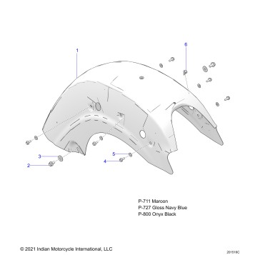 BODY, FENDER, REAR - N22LDGRR/LDHRR ALL OPTIONS (201428C)