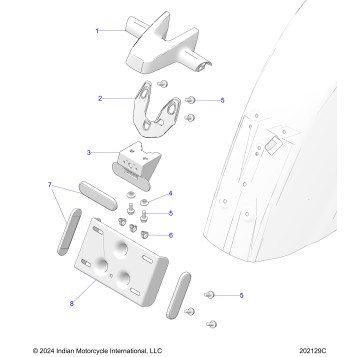 BODY, TAILLIGHT, LICENSE PLATE BRACKET (STANDARD) - N26LFRRR ALL OPTIONS (202129C)