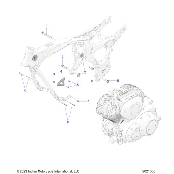 ENGINE, ENGINE MOUNTING - N24THAAA ALL OPTIONS (202100C)