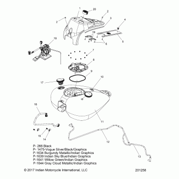 FUEL SYSTEM, FUEL TANK ASM. - N18CC/CV ALL OPTIONS (201258)