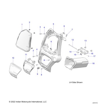 BODY, FAIRING ASM 3 - N22LCERR ALL OPTIONS (201611C)