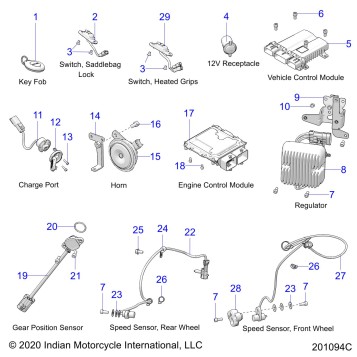 ELECTRICAL, COMPONENTS 1 - N22TKDBB ALL OPTIONS (201094C)