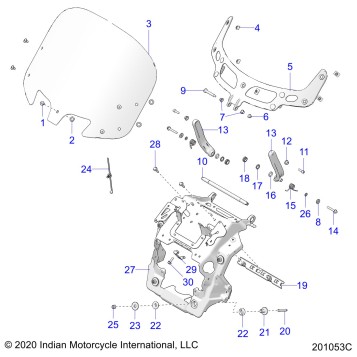 BODY, FAIRING ASM, WINDSHIELD MOUNT - N22TRABB ALL OPTIONS (201053C)