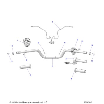 STEERING, HANDLEBAR ASM. & HARNESS - N25SBC61/SBV61 (202070C)