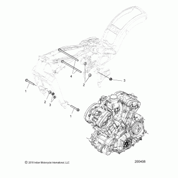 ENGINE, MOUNTING - N22MSA00/MSB00 ALL OPTIONS (49INDIANENGINEMTG15SCOUT)