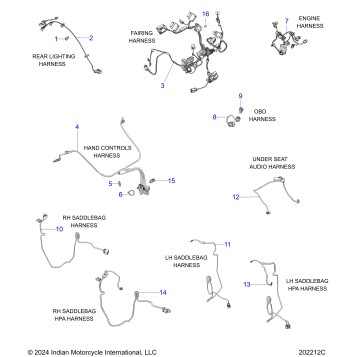 ELECTRICAL, WIRE HARNESS 2 - N25LCLRR ALL OPTIONS (202212C)
