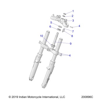 STEERING, UPPER AND LOWER CLAMPS - N20MTA11/MTB11 ALL OPTIONS (200896C)