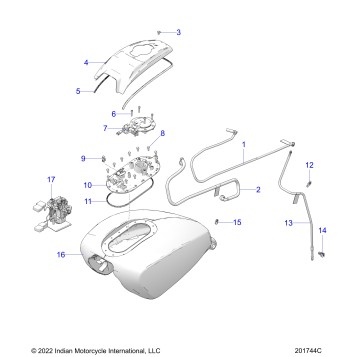 FUEL SYSTEM, FUEL TANK ASM. - N24LCERR ALL OPTIONS (201744C)