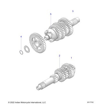 DRIVE TRAIN, INPUT/OUTPUT SHAFT ASM. - N24MTA11/MTB11 ALL OPTIONS (201770C)