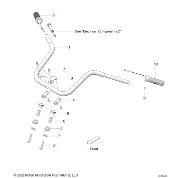 STEERING, HANDLEBAR MOUNTING and GRIPS - N24TKEBB ALL OPTIONS (201646C)