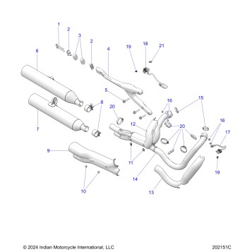 ENGINE, EXHAUST - N26DMBAG ALL OPTIONS (202151C)