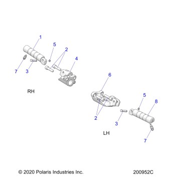 CHASSIS, FOOTPEGS - N22MSA11/MSB11 ALL OPTIONS (200952C)