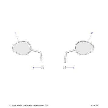 BODY, MIRRORS (STANDARD) - N26LFRRR ALL OPTIONS (202428C)