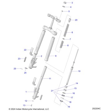 SUSPENSION, FRONT FORKS - N26DSDBH/DSGBH ALL OPTIONS (202204C)