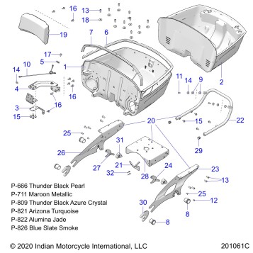 BODY, TRUNK BASE MOUNTING ASM. - N21TRABB ALL OPTIONS (201061C)