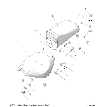 BODY, SEAT ASM. - N25SHD76/SHF76 (202354C)