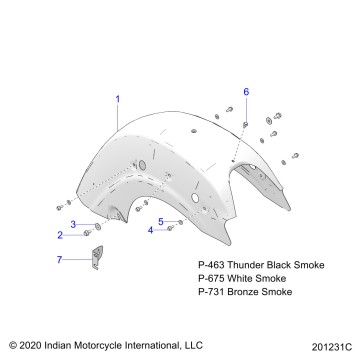 BODY, FENDER, REAR - N21LCDRR ALL OPTIONS (201231C)