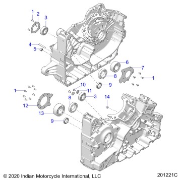 ENGINE, CRANKCASE BEARINGS - N22LCBRR ALL OPTIONS (201221C)