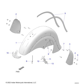 BODY, FENDER, FRONT - N24TRABB/TRPBB ALL OPTIONS (201651C)