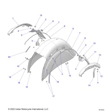 BODY, FENDER, REAR - N24TCDBB/TC9BB ALL OPTIONS (201632C)
