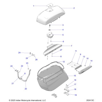 BODY, SADDLEBAG ASM., STANDARD - N26LFRRR ALL OPTIONS (202413C)
