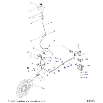 BRAKES, FRONT ASM., W/ABS - N26DLDBH/DLGBH (202367C)
