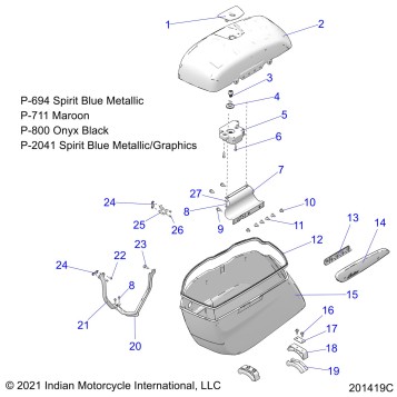 BODY, SADDLEBAG ASM. - N22LCARR ALL OPTIONS (201419C)