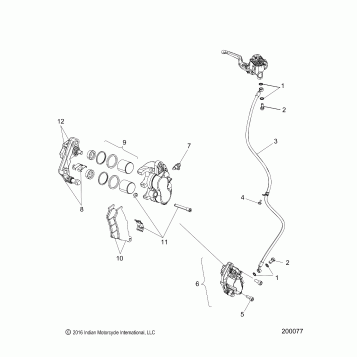 BRAKES, FRONT ASM. (NON ABS) - N19MSB11 (200077)