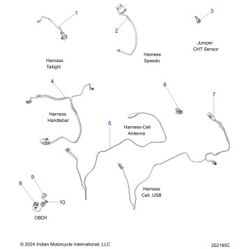 ELECTRICAL, WIRE HARNESS 2 - N25DLDBH/DLGBH ALL OPTIONS (202195C)