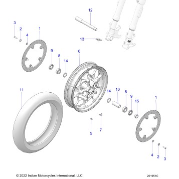 WHEEL, FRONT - N24RZV22/FZV22 (201766C)