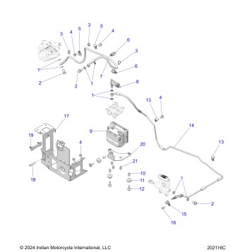 BRAKES, BRAKE LINE, REAR, AND ABS MODULE ASM. - N26LFRRR ALL OPTIONS (202116C)