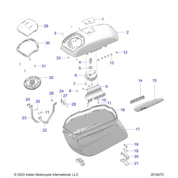 BODY, SADDLEBAG ASM. - N24LCERR ALL OPTIONS (201927C)