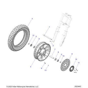 WHEEL, FRONT - N26SBB76/SBC76/SBD76 (202344C)