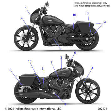 BODY, EMBLEMS/DECALS - N26STC76/STD76 (202473)