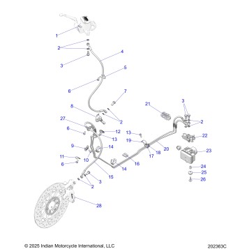 BRAKES, FRONT ASM., W/ABS - N26DMBAG (202363C)