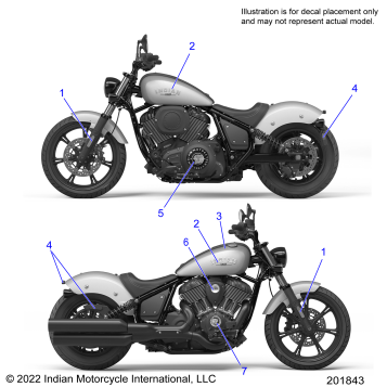 BODY, DECALS/EMBLEMS/BADGES - N23DMBAG/DMCAG ALL OPTIONS (201843)