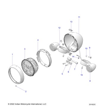 ELECTRICAL, FRONT LIGHTING AND TURN SIGNALS - N24DSDBH/DSGBH ALL OPTIONS (201822C)