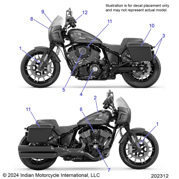 BODY, DECALS/EMBLEMS/BADGES - N25DTDBH/DTGBH ALL OPTIONS (202312)