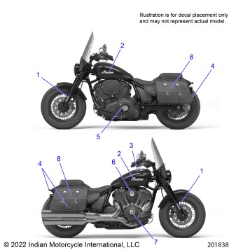 BODY, DECALS/EMBLEMS/BADGES - N23DBBAG/DBCAG ALL OPTIONS (201838)