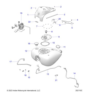 FUEL SYSTEM, FUEL TANK ASM. - N25THABB ALL OPTIONS (202110C)