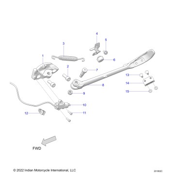 CHASSIS, SIDE STAND - N24LDGRR/LDHRR ALL OPTIONS (201862C)